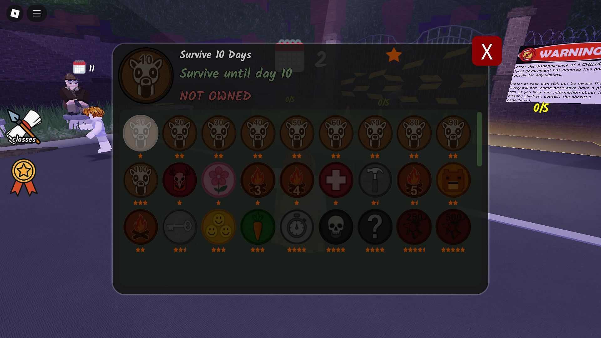 All 27 Badges (Image via Roblox)